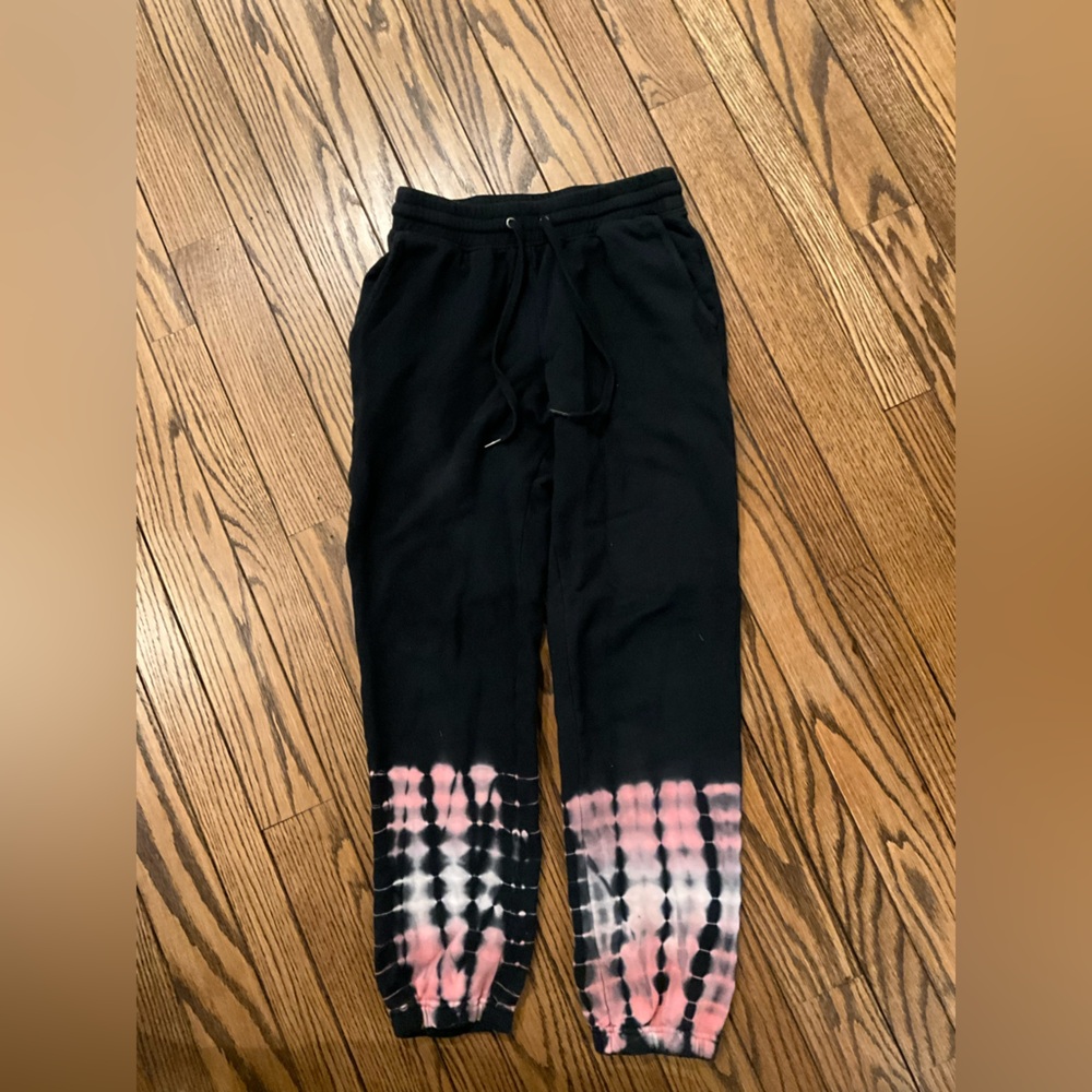 Women’s  Tie-Dye Joggers - Black and Pink